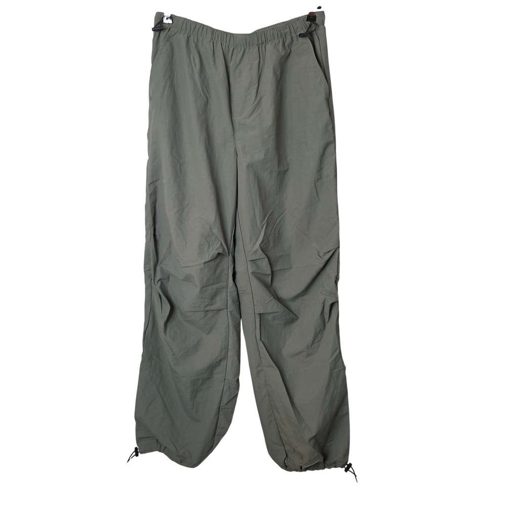 Zoe by Zoe + Phoebe Olive Green‎ Nylon Parachute Pants JP8999 Womens Medium